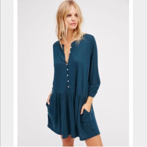 Free People Linen Tunic Henley